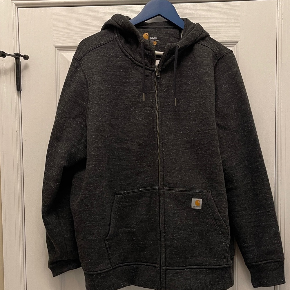 Women's Carhartt Charcoal Full-Zip Hoodie - Picture 1 of 5